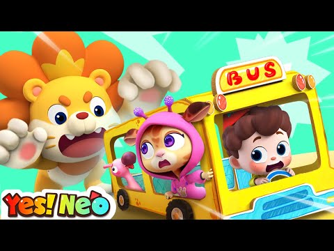 Wheel on the Bus 🚌| Learn Safari Animals | Educational | Nursery Rhymes & Kids Songs | Yes! Neo