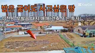 이천시 토지매매.부발읍 '대지' 밥은 굶어도 사고싶은 좋은 땅. 2차선 도로확장 계획도로접.인근 아파트 .다가구등. 다목적 건축물 또는 투자로 좋은 토지