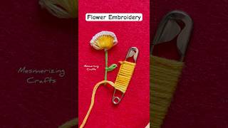 Flower Embroidery #diy #embroidery #embroiderydesign #embroiderytutorial #embroiderystitches