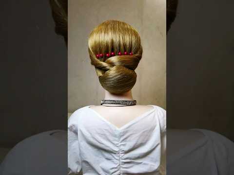 most beautiful hair bun #shorts #shortvedios #Ideas #trendingshorts #designs #viral #ytshort