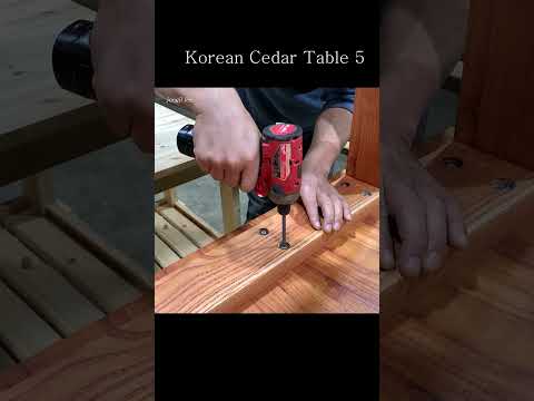 Korean Cedar Table part 5 #Assembling and Finishing