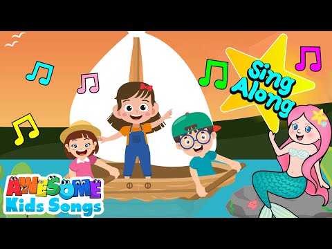 Row Row Row Your Boat | Sing Along Nursery Rhymes & Kids Songs | #AwesomeKidsSongs