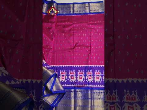 Kanchi border Pochampally pure pattu ikkat saree #pochampallysarees #sarees