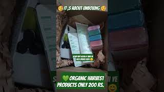 Organic harvest part3👌200rs. box(facial kit,combo facewash&soap,lipbalm, charcoalsoap) #review