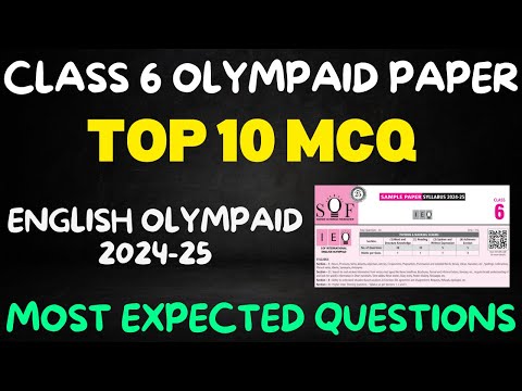 English Olympiad Sample Paper 2024-25 // Important MCqs for IEO Olympiad