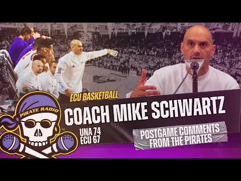 ECU Basketball Coach Mike Schwartz after the Pirates’ loss to North Alabama at home.