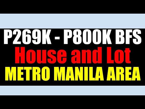 Metro Manila BFS Foreclosed House and Lot (269K and Above)