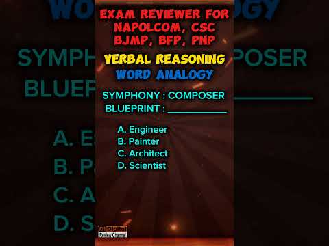 Mastering Word Analogy - VERBAL Reasoning : CSC, Napolcom, BJMP, BFP, PNP Reviewer #wordanalogy