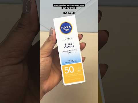 Nivea Sunscreen| Shine Control Instant Mattifying Effect