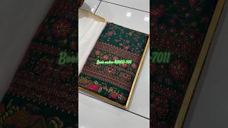 A very beautiful pure pasmina green colour Sarees #bandhani #saree #video #fashion #trending #new