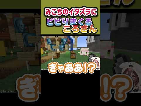 みこちのイタズラに全力でビビるころさんwww【戌神ころね/さくらみこ/みっころね/マイクラ/ホロライブ切り抜き】