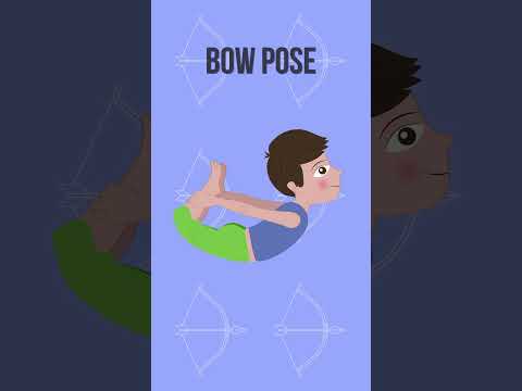 Bow Pose - Yoga pose of the Week #yogaguppy #yogaforkids #kidsyoga #yoga #kidsyogafun #animation