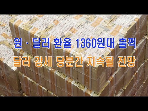 원·달러 환율 1360원대 훌쩍…달러 강세 당분간 지속될 전망