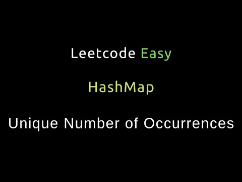 Unique Number of Occurrences - HashMap - Python