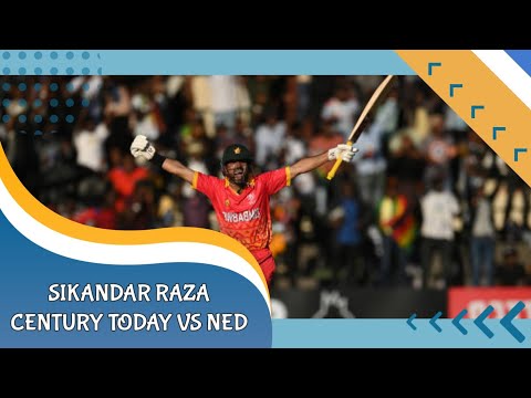 Sikandar Raza century today vs Ned || Sikandar Raza 102* runs today || #sikandarraza #odi #zimvsned