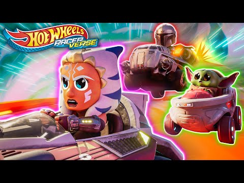 STAR WARS™ Grogu and Ahsoka Race Away from Boba Fett Through Wheelers Canyon | Hot Wheels RacerVerse