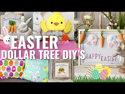 🐣 DOLLAR TREE Easter DIY 2024 | Easy High End Easter Dollar Tree DIY | Easter and Spring Decor