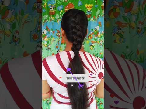 Self Braid Hairstyles | Dutch Braid Tutorial #shorts#ytshorts#viral #braids#selfhairstyle#dutchbrais