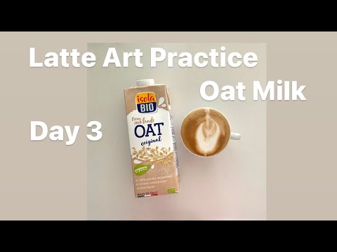 Oat Milk Latte Art Practices Day 3/ オーツミルクラテアート練習 3日目