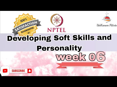 DEVELOPING SOFT SKILLS AND PERSONALITY WEEK 6 ASSIGNMENT ANSWERS NPTEL 2024 #nptel2024 #share