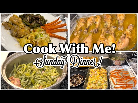 COOK SUNDAY DINNER WITH ME! Smothered Chicken + Easy Comfort Food