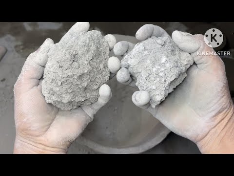 Gritty Cement Dry Pot Crumbling ASMR