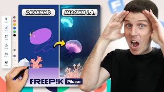 INSANO Como Criar imagens com Inteligência Artificial em TEMPO REAL - Freepik Pikaso!