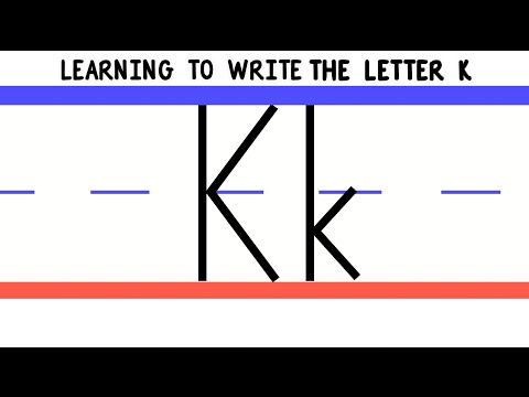 Write the Letter K - ABC Writing for Kids - Alphabet Handwriting by 123ABCtv