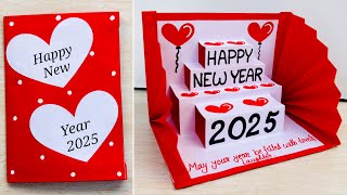 DIY New year Special greeting card 2025 // Happy New year pop-up card making