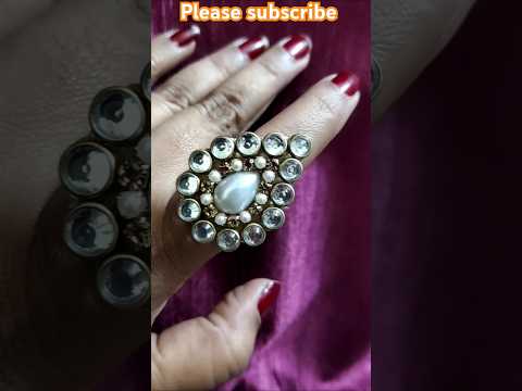 #trainding kundan stone# beautiful ring 💍#making at home 🥰