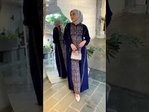 BISA COD Gamis Navy Cantik Twill Ori  Order WA 089665538102 #gamistwill #tkw #shorts #shots #dress