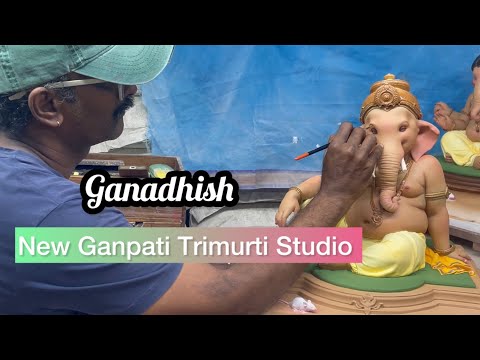 Vishal Shinde, Trimurti Studio Lowerparel बाप्पाच्या डोळ्यांची आखणी Ganpati eyes making ​⁠