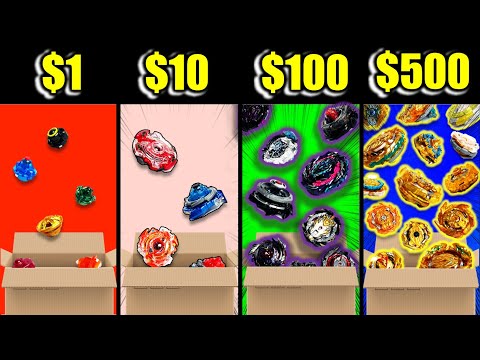 $1 vs $10 vs $100 vs $500 Beyblade Mystery Box