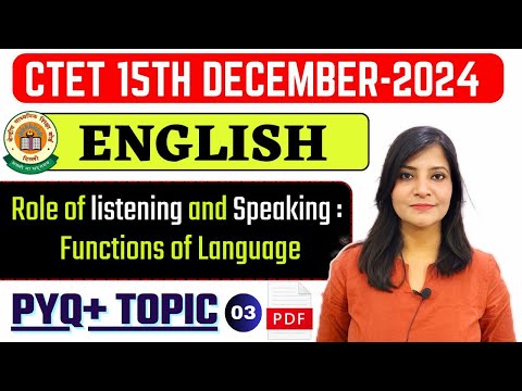 CTET 15 DECEMBER- 2024 || CTET ENGLISH PEDAGOGY CLASS-3 || Principles of language Teaching #ctet