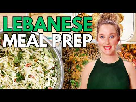 Lebanese Vegan Meal Prep! 5 Vegan Recipes, Week of Vegan Food! Free PDF