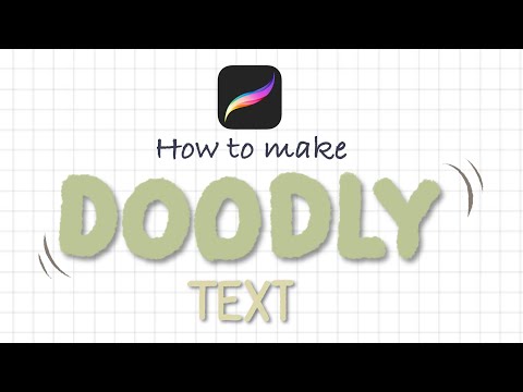 Make DOODLY TEXT in procreate