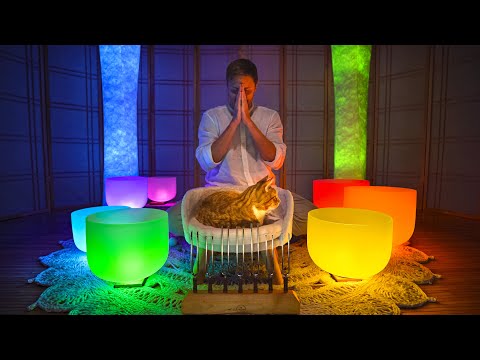 Cleanse Your Chakras Before Bed | Crystal Singing Bowls For Healing | Balancing Sound Bath