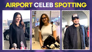 Saiee Manjrekar, Munawar Faruqui, and Bhagyashree Spotted at the Airport! | Celeb Sightings