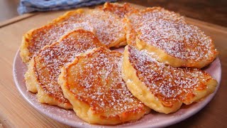 Juicy apple pancakes in 5 minutes! The fastest and easiest breakfast recipe!