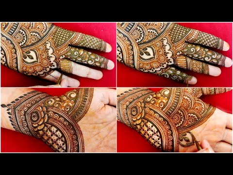 easy mehndi designs for dulhan || full hend mehndi ||front hand mehndi simple ||bridal henna ||easy