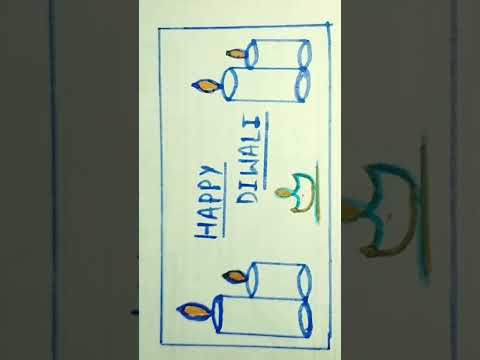 diwali festival drawing|diwali drawing easy and beautiful|diwali cute drawing #art #drawing #shorts