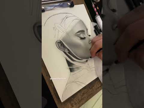 DRAWING ARIANA (tiktok: raymond.portraits) #art #shortsvideo #artist #artistdrawing #arianagrande