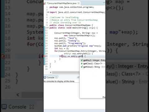 Remove Entry using key from ConcurrentHashMap while Iterating over it #shorts #trending #javatcoding