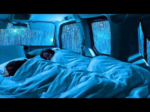 Drift into Deep Sleep Effortlessly with Heavy Rain & Thunder Sounds on Window Cozy Car at Night