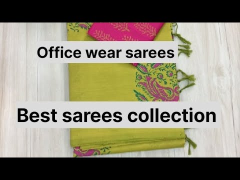 Cotton sarees with prints #sarees #officewear