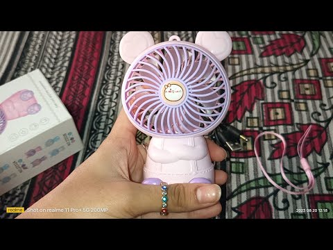 USB Rechargeable Battery Operated Portable Hand Held Fan || Personal Mini Handheld Kittie Fan