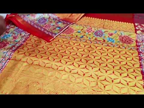 2025 New Collection: Kanjivaram Golden Tissue Silk Saree with Masterpiece Border