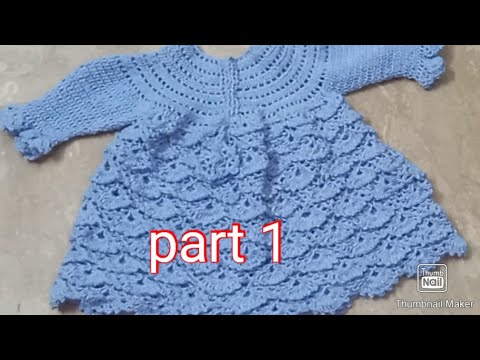 💯 beautiful crochet frock Design for girls 1 to 2 years