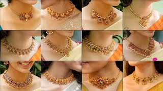 😍✨Simple Necklace Designs For Silk Sarees|Latest Traditional Necklace Collections For Sarees|