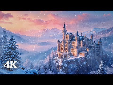 Castle of Frozen Kingdom | Enchant Your Heart with Falling Snow & Forest’s Breath